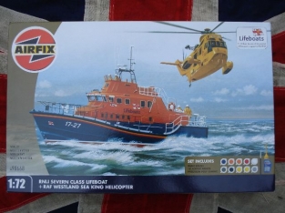 Airfix A98668  RNLI Severn Class Lifeboat with RAF Sea King
